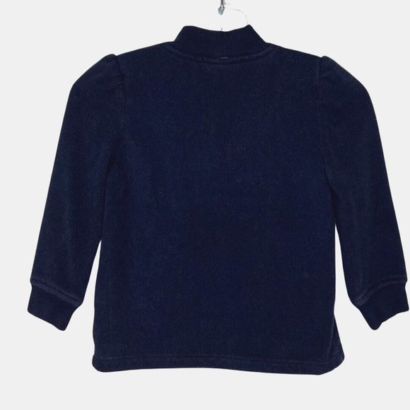 Janie and Jack Shirt Girls 18 to 24 Months Navy Blue Zipper Preppy Minimalist - Picture 2 of 5